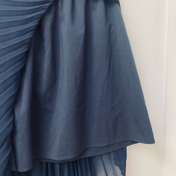 Aritzia Navy Sheer Ruffle Skirt Above Knee - Picture 4 of 6